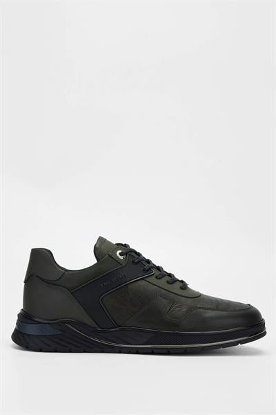 Tamer Tanca Erkek Hakiki Deri Haki Sneakers & Spor Ayakkabı