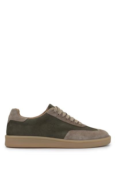 Tamer Tanca Erkek Hakiki Deri Haki Sneakers & Spor Ayakkabı