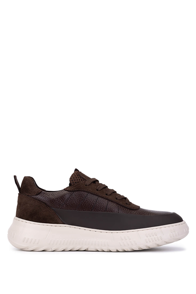 Tamer Tanca Erkek Hakiki Deri Kahverengi Sneakers & Spor Ayakkabı