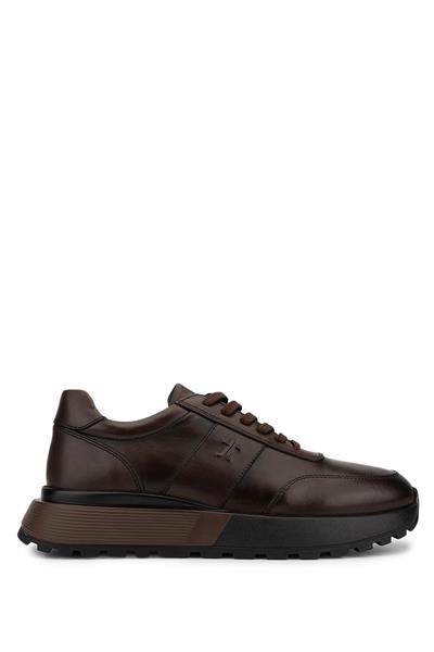Tamer Tanca Erkek Hakiki Deri Kahverengi Sneakers & Spor Ayakkabı