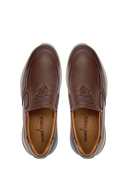 Tamer Tanca Erkek Hakiki Deri Kahverengi Sneakers & Spor Ayakkabı