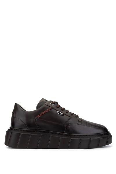 Tamer Tanca Erkek Hakiki Deri Kahverengi Sneakers & Spor Ayakkabı