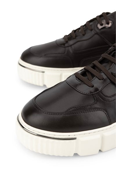 Tamer Tanca Erkek Hakiki Deri Kahverengi Sneakers & Spor Ayakkabı