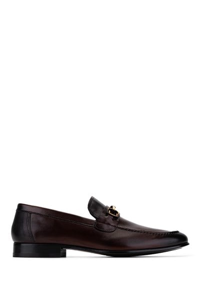 Tamer Tanca Erkek Hakiki Deri Kahverengi Makosen Ayakkabı