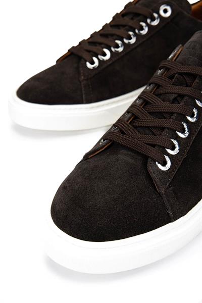 Tamer Tanca Erkek Hakiki Deri Kahverengi Süet Sneakers & Spor Ayakkabı