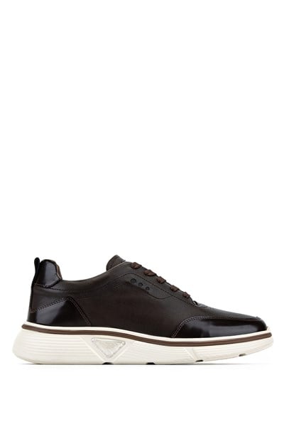 Tamer Tanca Erkek Hakiki Deri Kahverengi Sneakers & Spor Ayakkabı