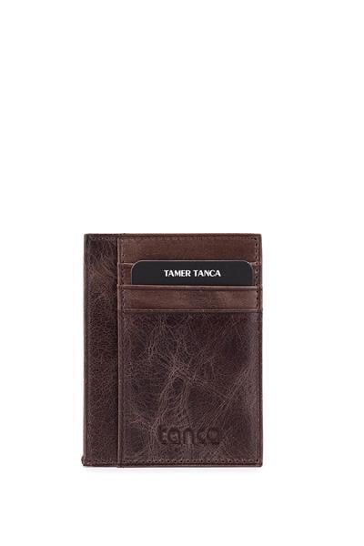 Tamer Tanca Erkek Hakiki Deri Kahverengi Cüzdan