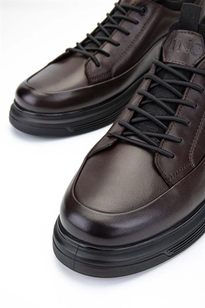 Tamer Tanca Erkek Hakiki Deri Kahverengi Sneakers & Spor Ayakkabı