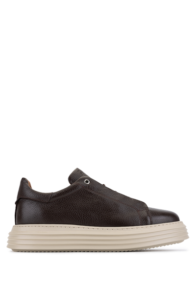 Tamer Tanca Erkek Hakiki Deri Kahverengi Sneakers & Spor Ayakkabı