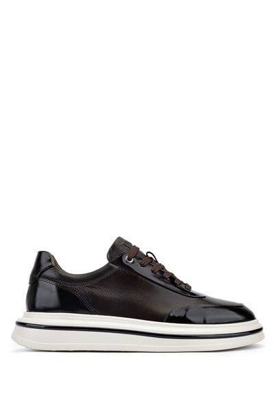 Tamer Tanca Erkek Hakiki Deri Kahverengi Sneakers & Spor Ayakkabı