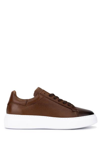 Tamer Tanca Erkek Hakiki Deri Kahverengi Sneakers & Spor Ayakkabı