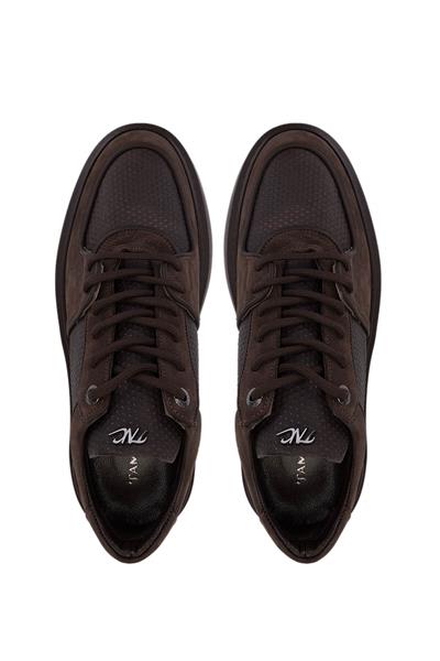 Tamer Tanca Erkek Hakiki Deri Kahverengi Sneakers & Spor Ayakkabı