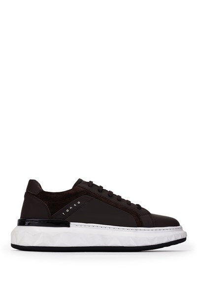 Tamer Tanca Erkek Hakiki Deri Kahverengi Sneakers & Spor Ayakkabı