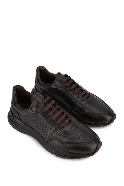 Tamer Tanca Erkek Hakiki Deri Kahverengi Sneakers & Spor Ayakkabı
