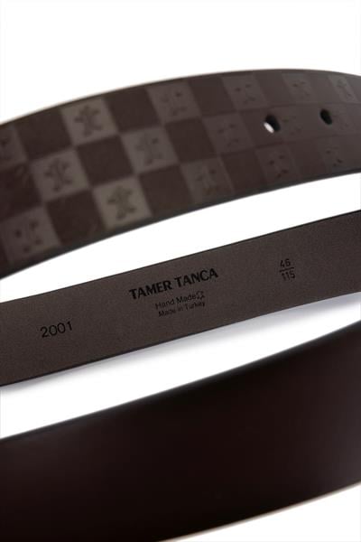 Tamer Tanca Erkek Hakiki Deri Kahverengi Spor Kemer