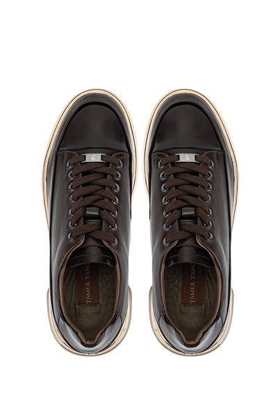Tamer Tanca Erkek Hakiki Deri Kahverengi Sneakers & Spor Ayakkabı