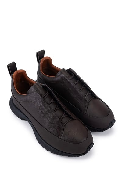 Tamer Tanca Erkek Hakiki Deri Kahverengi Sneakers & Spor Ayakkabı