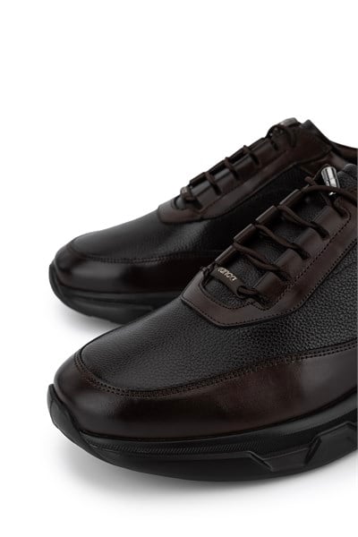 Tamer Tanca Erkek Hakiki Deri Kahverengi Sneakers & Spor Ayakkabı