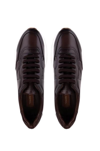 Tamer Tanca Erkek Hakiki Deri Kahverengi Sneakers & Spor Ayakkabı