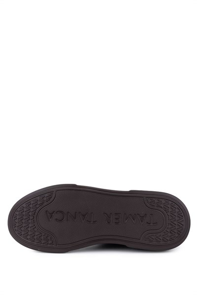 Tamer Tanca Erkek Hakiki Deri Kahverengi Taban Sneakers & Spor Ayakkabı