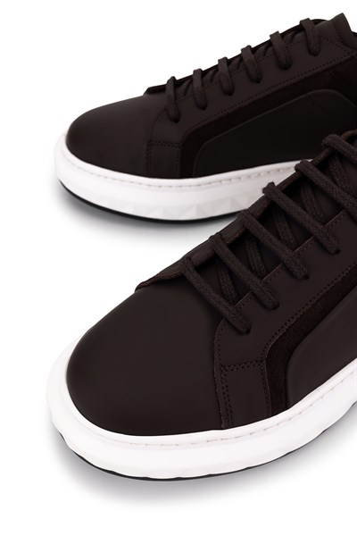 Tamer Tanca Erkek Hakiki Deri Kahverengi Sneakers & Spor Ayakkabı