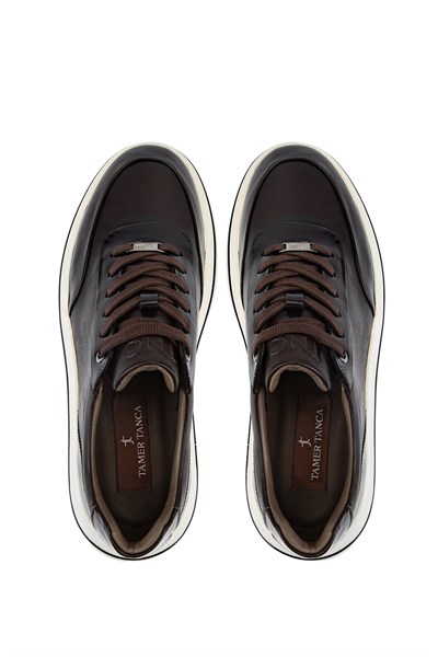Tamer Tanca Erkek Hakiki Deri Kahverengi Sneakers & Spor Ayakkabı