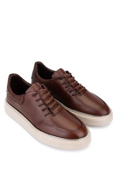 Tamer Tanca Erkek Hakiki Deri Kahverengi Sneakers & Spor Ayakkabı