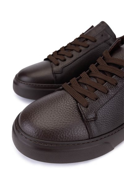 Tamer Tanca Erkek Hakiki Deri Kahverengi Taban Sneakers & Spor Ayakkabı