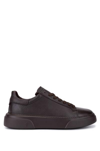 Tamer Tanca Erkek Hakiki Deri Kahverengi Taban Sneakers & Spor Ayakkabı