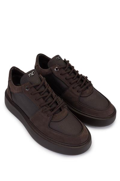 Tamer Tanca Erkek Hakiki Deri Kahverengi Sneakers & Spor Ayakkabı
