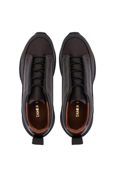 Tamer Tanca Erkek Hakiki Deri Kahverengi Sneakers & Spor Ayakkabı