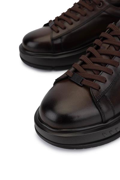Tamer Tanca Erkek Hakiki Deri Kahverengi Sneakers & Spor Ayakkabı