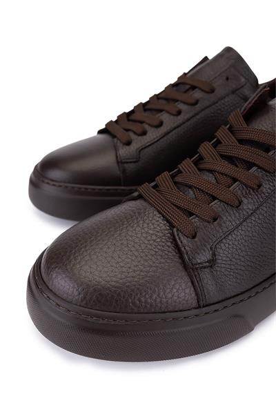 Tamer Tanca Erkek Hakiki Deri Kahverengi Taban Sneakers & Spor Ayakkabı