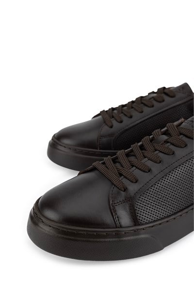 Tamer Tanca Erkek Hakiki Deri Kahverengi Sneakers & Spor Ayakkabı
