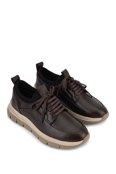 Tamer Tanca Erkek Hakiki Deri Kahverengi Sneakers & Spor Ayakkabı