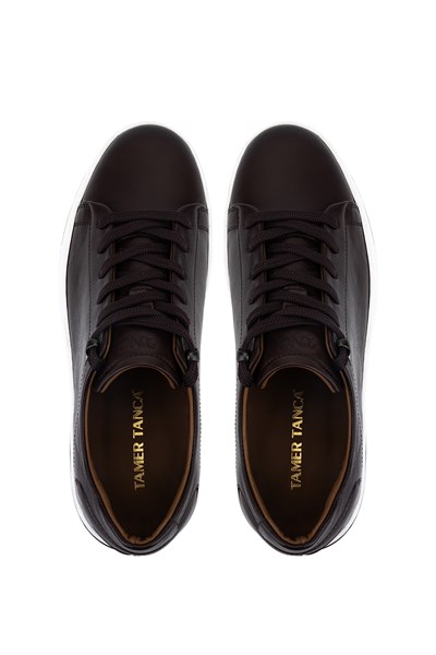 Tamer Tanca Erkek Hakiki Deri Kahverengi Sneakers & Spor Ayakkabı