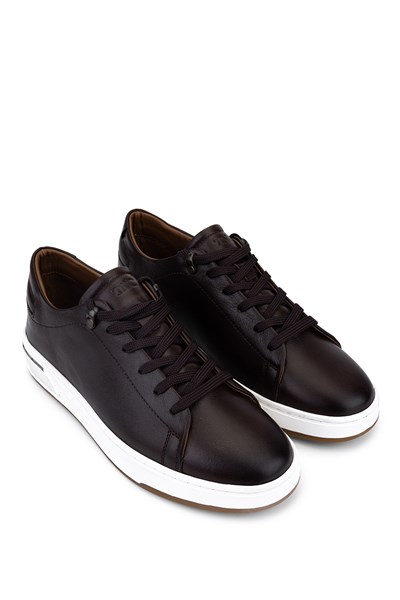 Tamer Tanca Erkek Hakiki Deri Kahverengi Sneakers & Spor Ayakkabı