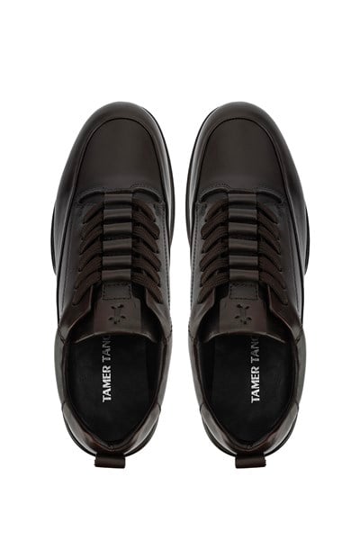 Tamer Tanca Erkek Hakiki Deri Kahverengi Sneakers & Spor Ayakkabı