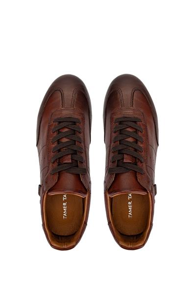 Tamer Tanca Erkek Hakiki Deri Kahverengi Sneakers & Spor Ayakkabı
