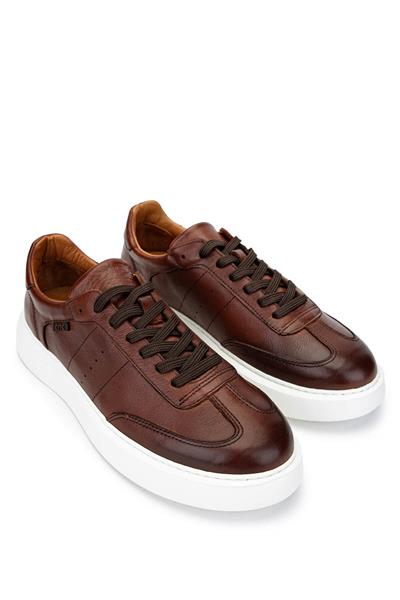 Tamer Tanca Erkek Hakiki Deri Kahverengi Sneakers & Spor Ayakkabı