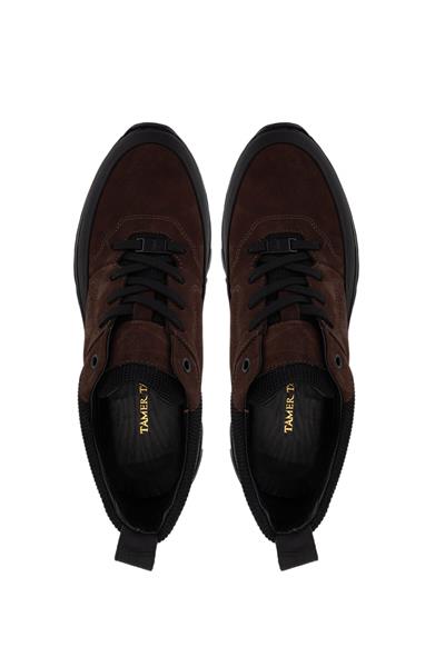 Tamer Tanca Erkek Hakiki Deri Kahverengi Sneakers & Spor Ayakkabı