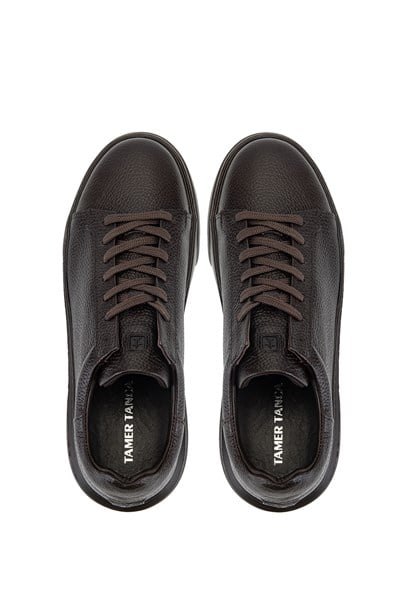 Tamer Tanca Erkek Hakiki Deri Kahverengi Taban Sneakers & Spor Ayakkabı