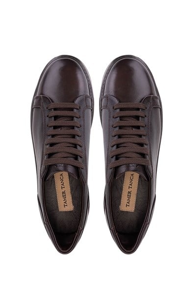 Tamer Tanca Erkek Hakiki Deri Kahverengi Sneakers & Spor Ayakkabı