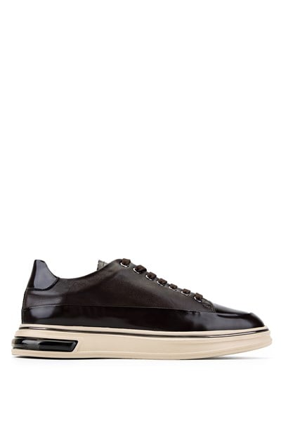 Tamer Tanca Erkek Hakiki Deri Kahverengi Sneakers & Spor Ayakkabı