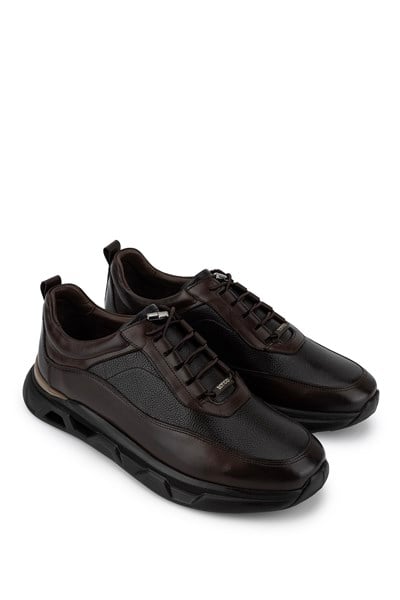 Tamer Tanca Erkek Hakiki Deri Kahverengi Sneakers & Spor Ayakkabı