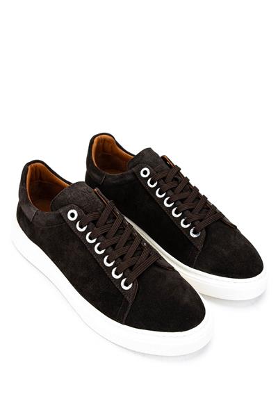 Tamer Tanca Erkek Hakiki Deri Kahverengi Süet Sneakers & Spor Ayakkabı