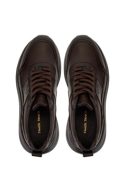 Tamer Tanca Erkek Hakiki Deri Kahverengi Sneakers & Spor Ayakkabı