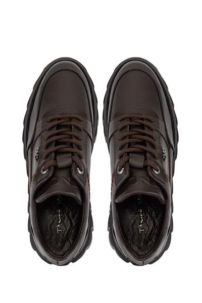 Tamer Tanca Erkek Hakiki Deri Kahverengi Sneakers & Spor Ayakkabı