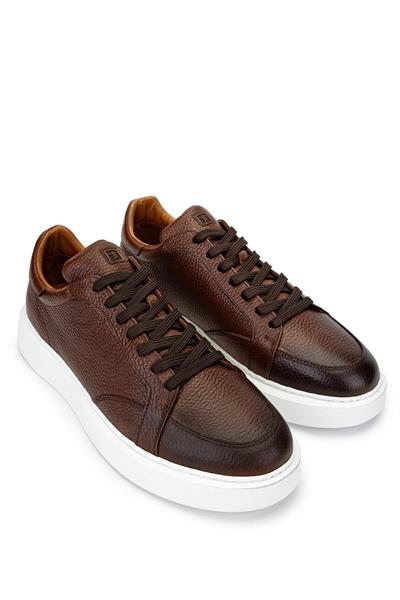 Tamer Tanca Erkek Hakiki Deri Kahverengi Sneakers & Spor Ayakkabı