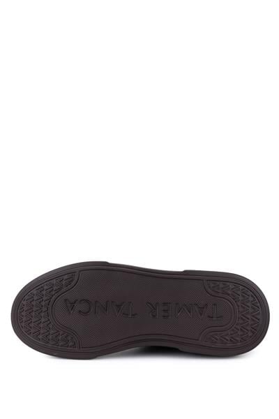 Tamer Tanca Erkek Hakiki Deri Kahverengi Taban Sneakers & Spor Ayakkabı